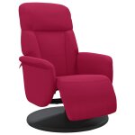 Vidaxl fauteuil inclinable avec repose - pied rouge bordeaux velours