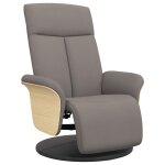 Vidaxl fauteuil inclinable avec repose - pieds taupe tissu