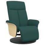 Vidaxl fauteuil inclinable avec repose - pieds vert fonc tissu