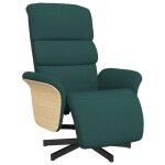 Vidaxl fauteuil inclinable avec repose - pieds vert fonc tissu