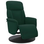 Vidaxl fauteuil inclinable avec repose - pied vert fonc� velours