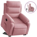 Vidaxl fauteuil inclinable rose velours