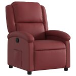 Vidaxl fauteuil inclinable rouge bordeaux similicuir