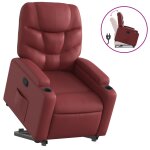 Vidaxl fauteuil inclinable rouge bordeaux similicuir