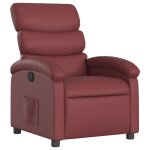 Vidaxl fauteuil inclinable rouge bordeaux similicuir