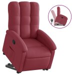 Vidaxl fauteuil inclinable rouge bordeaux tissu