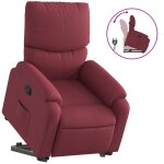 Vidaxl fauteuil inclinable rouge bordeaux tissu