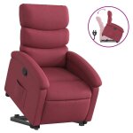 Vidaxl fauteuil inclinable rouge bordeaux tissu