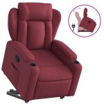 Vidaxl fauteuil inclinable rouge bordeaux tissu