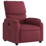 Vidaxl fauteuil inclinable rouge bordeaux tissu