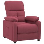 Vidaxl fauteuil inclinable rouge bordeaux tissu