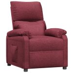 Vidaxl fauteuil inclinable rouge bordeaux tissu