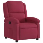 Vidaxl fauteuil inclinable rouge bordeaux velours