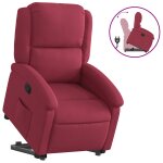 Vidaxl fauteuil inclinable rouge bordeaux velours