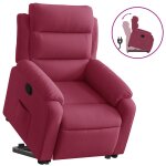 Vidaxl fauteuil inclinable rouge bordeaux velours