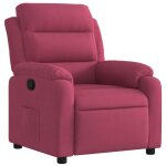 Vidaxl fauteuil inclinable rouge bordeaux velours