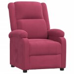 Vidaxl fauteuil inclinable rouge bordeaux velours Vidaxl fauteuil inclinable rouge bordeaux velours