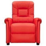 Vidaxl fauteuil inclinable rouge similicuir