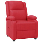 Vidaxl fauteuil inclinable rouge similicuir