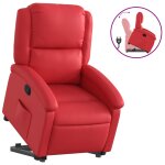 Vidaxl fauteuil inclinable rouge similicuir