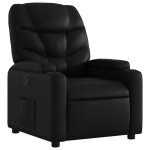 Vidaxl fauteuil inclinable en similicuir noir