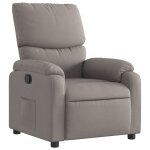 Vidaxl fauteuil inclinable taupe tissu