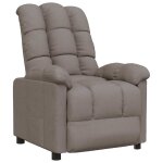 Vidaxl fauteuil inclinable taupe tissu