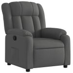 Vidaxl fauteuil inclinable en tissu gris fonc�