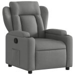 Vidaxl fauteuil inclinable en tissu gris fonc�