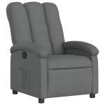 Vidaxl fauteuil inclinable en tissu gris fonc