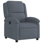 Vidaxl fauteuil inclinable en velours gris fonc�