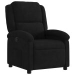 Vidaxl fauteuil inclinable en velours noir