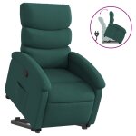 Vidaxl fauteuil inclinable vert fonc� tissu