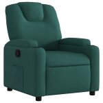 Vidaxl fauteuil inclinable vert fonc� tissu