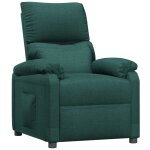 Vidaxl fauteuil inclinable vert fonc� tissu