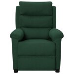 Vidaxl fauteuil inclinable vert fonc tissu
