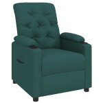 Vidaxl fauteuil inclinable vert fonc� tissu