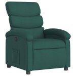 Vidaxl fauteuil inclinable vert fonc tissu