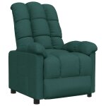 Vidaxl fauteuil inclinable vert fonc tissu