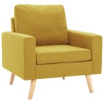 Vidaxl fauteuil jaune tissu