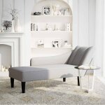Vidaxl fauteuil long avec accoudoir droit gris nuage tissu