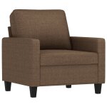 Vidaxl fauteuil marron 60 cm tissu