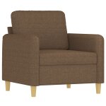 Vidaxl fauteuil marron 60 cm tissu