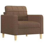 Vidaxl fauteuil marron 60 cm tissu