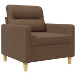 Vidaxl fauteuil marron 60 cm tissu