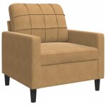 Vidaxl fauteuil marron 60 cm velours Vidaxl fauteuil marron 60 cm velours