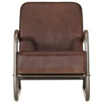 Vidaxl fauteuil marron cuir v�ritable