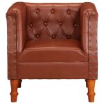 Vidaxl fauteuil marron cuir v�ritable