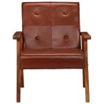 Vidaxl fauteuil marron cuir v�ritable