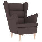 Vidaxl fauteuil marron fonc 74x84x100 cm tissu